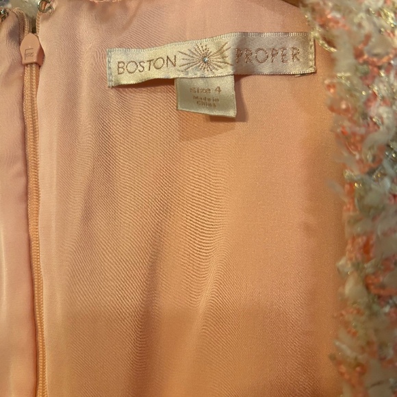 Pastel Pink Tweed Boucle Sequin Sparkle Chanel Style Dress - Picture 4 of 8